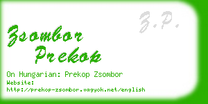 zsombor prekop business card